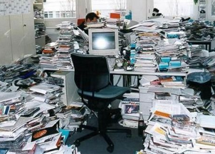 messy office space small office space